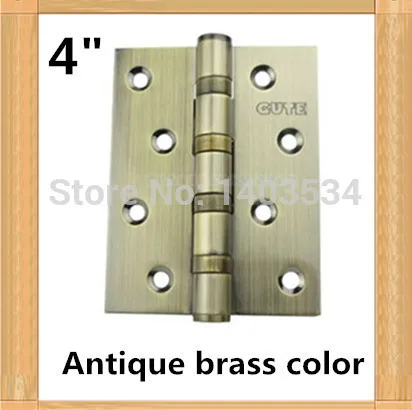 One Pair 2pcs Top Brand GUTE High Quality 4 Inch Furniture Hinge 304 one pair 2pcs top brand GUTE High Quality 4 inch furniture hinge 304 stainless steel hinge Antique brass color door hinge-in Cabinet Hinges from Home ... - One Pair 2pcs Top Brand GUTE High Quality 4 Inch Furniture Hinge 304