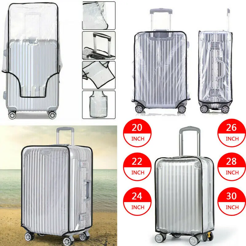

20-30'' PVC Transparent Travel Luggage Protector Suitcase Dust Cover Waterproof