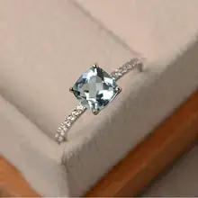 Fashion Square AAA+ Cubic Zirconia Rings for Women White Gold Color Wedding Jewelry Ladies Gifts china factory unique styles prong settings cubic zirconia gold color cheap pure titanium fashion jewelry rings for wedding