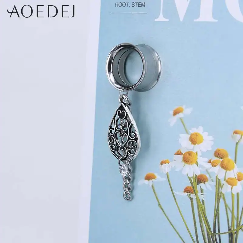 Затычки для ушей и туннели AOEDEJ из нержавеющей стали пирсинга расширитель уха