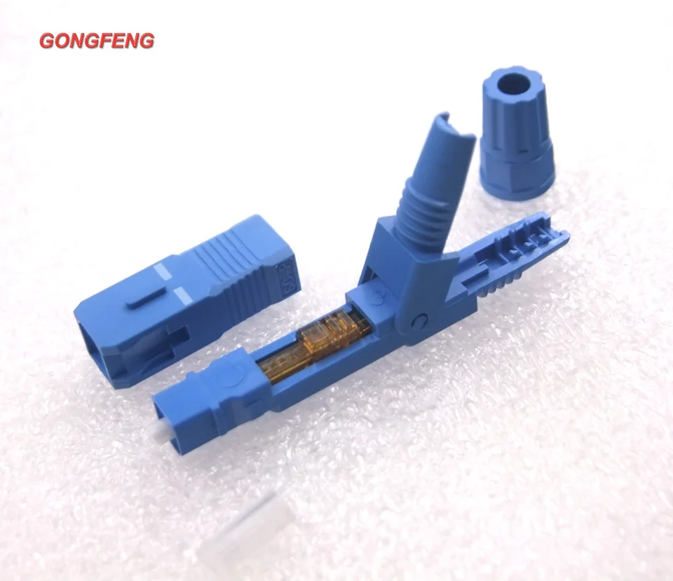 GONGFENG 200 шт. Новый FTTH сквозь синий цвет SC оптический волоконный быстрый