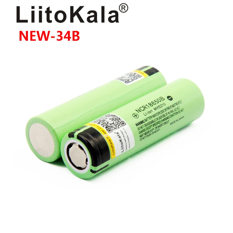 

2018 LiitoKala New Original NCR18650B 3.7 v 3400 mah 18650 Lithium Rechargeable Battery Flashlight batteries