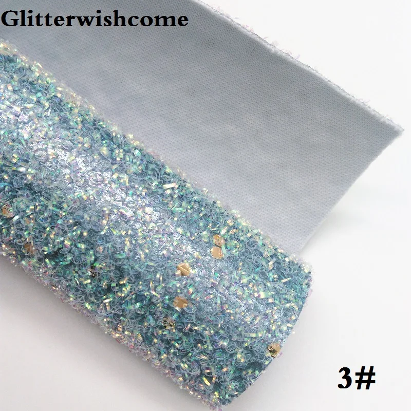 Glitterwishcome 30X134 см мини-рулон синтетическая кожа, массивная блестящая кожа, искусственная ткань из искусственной кожи винил для бантов, GM054 - Цвет: 3