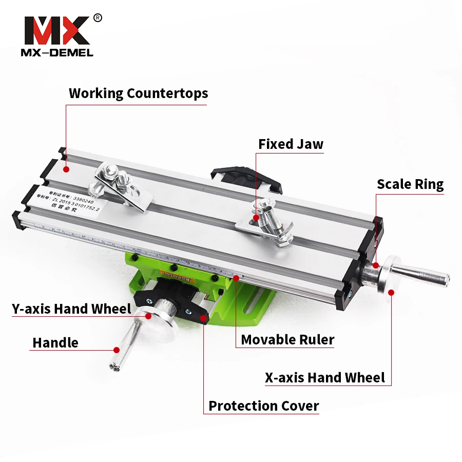 Miniature Precision Multifunction Milling Machine Bench Drill Vise Fixture Worktable X Y-Axis Adjustment Coordinate Table Drill