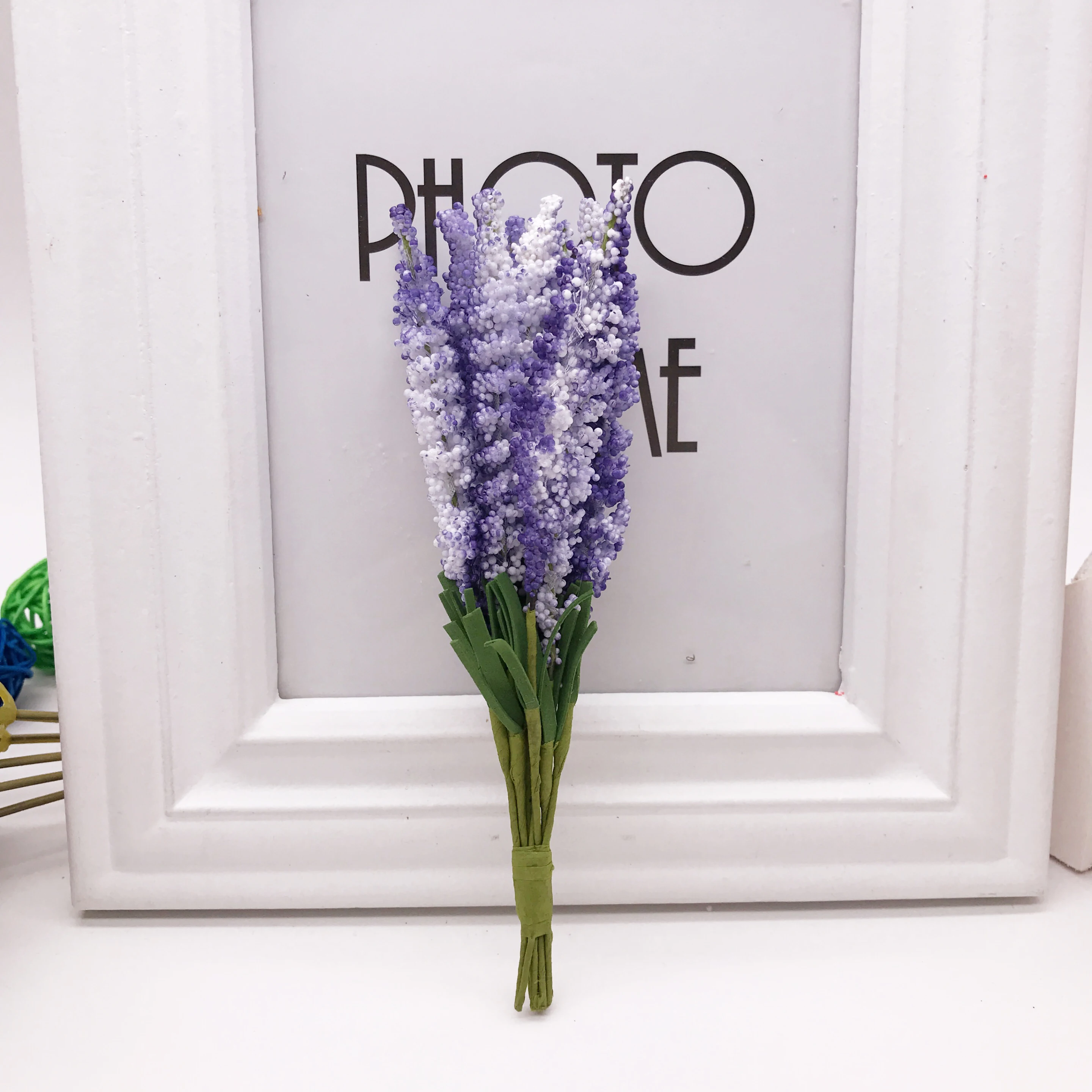Set of 10 Mini Artificial Lavender Flowers for Wedding and Home Decoration