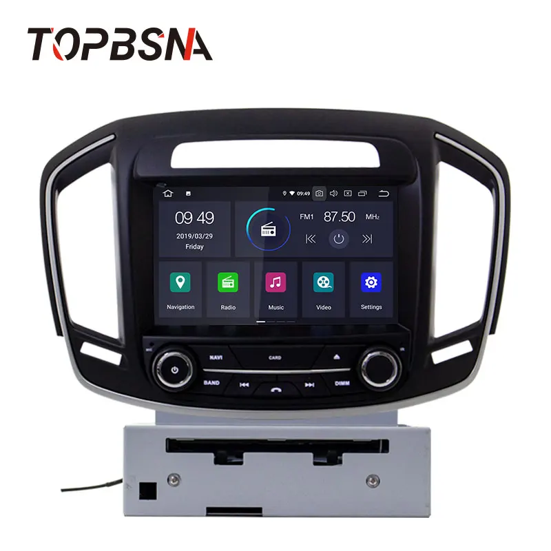 Discount TOPBSNA Android 9.0 Car DVD Player For Opel Insignia/Vauxhall Holden 2014 GPS Navi USB WIFI RDS Mirror-link Bluetooth 2G+16G AUX 1