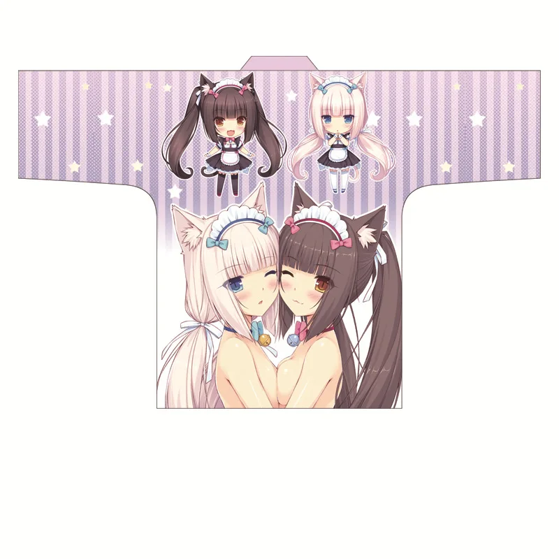 Японские мужские и женские летние модные повседневные кимоно юката аниме NEKOPARA ова Chocolat ванильный плащ Haori Косплей Костюм