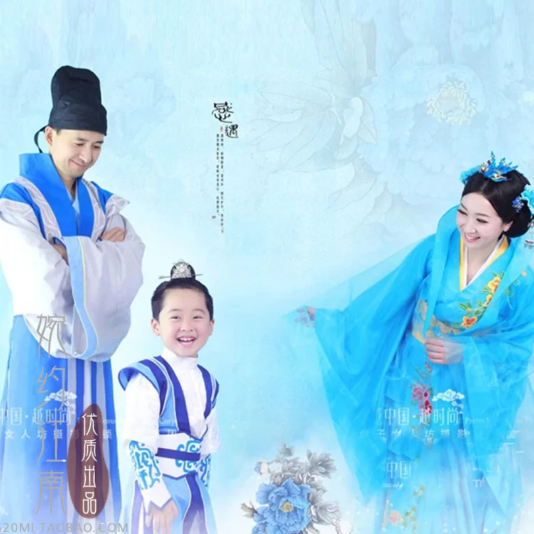 Gan Yu/костюм для семьи с изображением ланьлинга в древнем ханьском стиле наборы ханфу, одежда для сцены для мамы, папы и сына