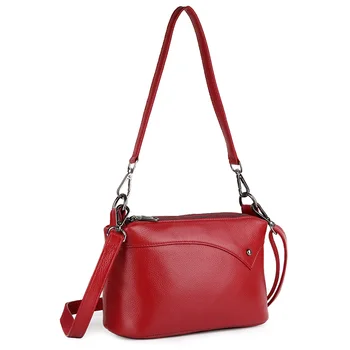 

Genuine Leather Cross-body Bag Multi-function European And American Handbag Brand New Three Compartments Travelling Shoulder Bag