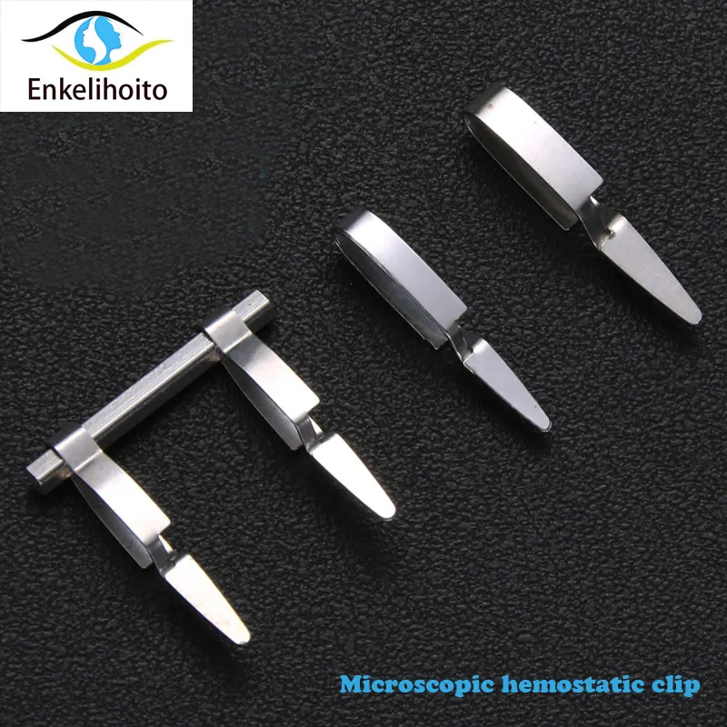 Microscopic hemostatic vein clip small vessel clip arterial pet experiment closed device temporary blocking clip 2