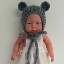 Реквизит для фотосессии новорожденных, шапочка для новорожденного с ушками detskaya shapka