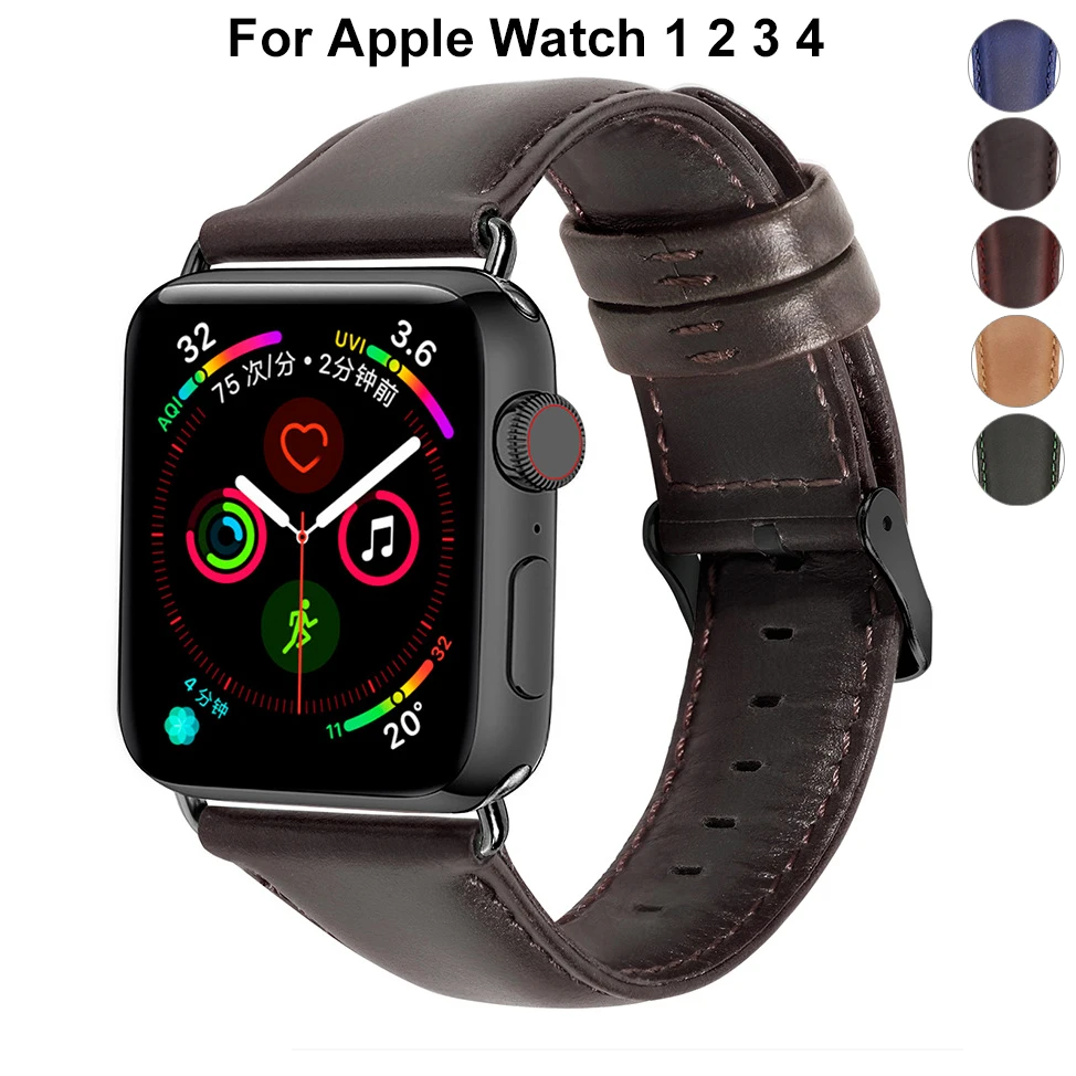 Кожаный браслет Essidi для Apple Watch Series 1 2 3 4 5 38 42 мм 40 44 фитнес-браслет Iwatch | Электроника