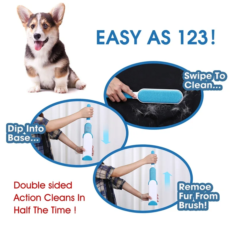 Lint-Brush-Pet-Hair-Remover-Brush-Dog-Cat-Fur-Remover-with-Self-Cleaning-Base-Efficient-Double