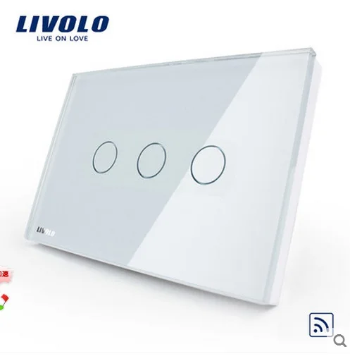

Livolo switch 118 touch switch smart home products / rectangular C8 white remote control single control three open