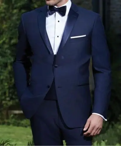 FOLOBE Ternos Masculino Custom Made Navy Blue font b Men b font font b Suit b