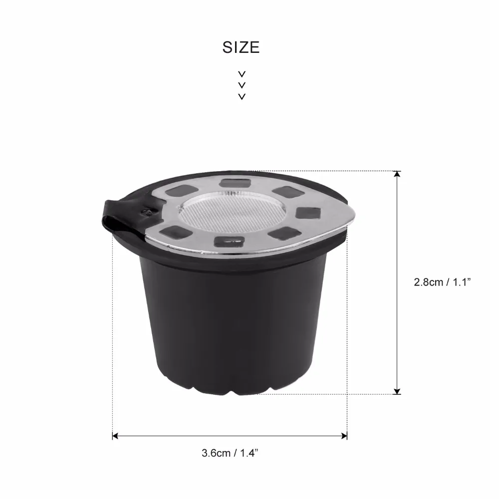 2 шт Серебряная многоразовая кофейная капсула, многоразовая кофейная чашка с фильтром, с бесплатной ложкой для Nespresso