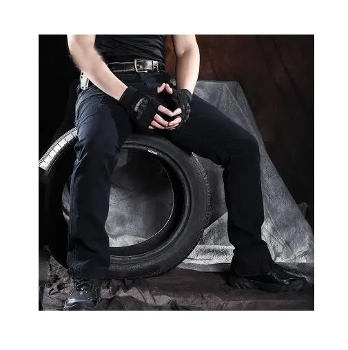 Мужские ветрозащитные военные джинсовые штаны с несколькими карманами, дышащие тактические джинсы-карго, мужские повседневные армейские мотоциклетные джинсы - Цвет: Черный
