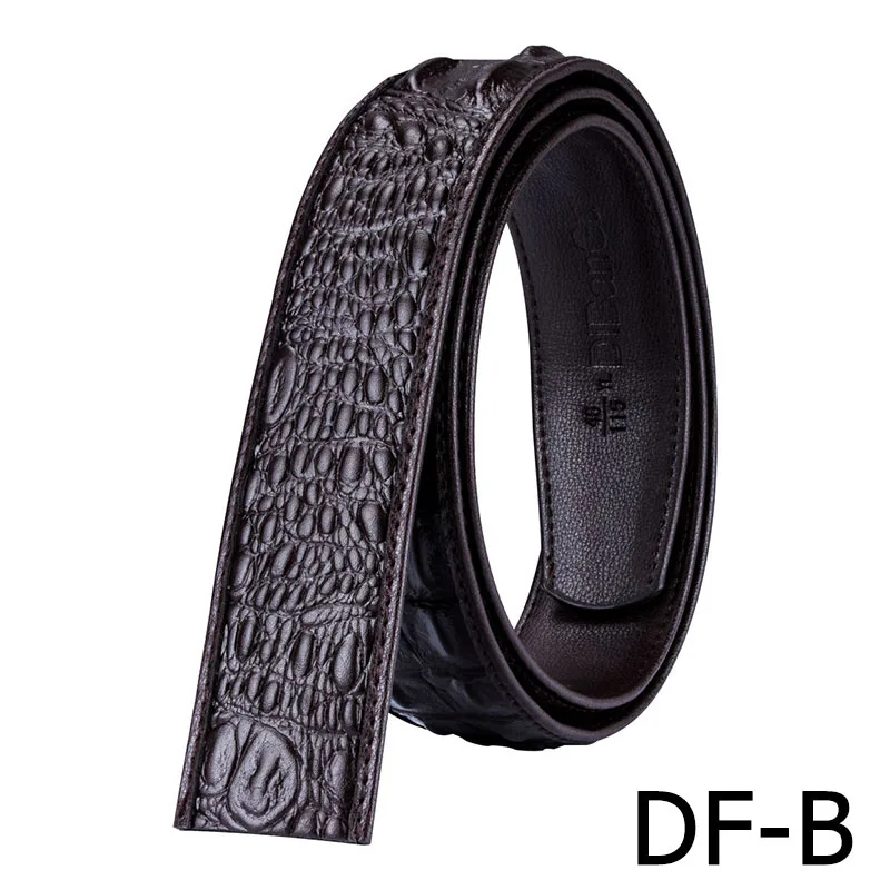 Эксклюзивные кожаные ремни Hi Tie С крокодиловым узором коричневые для мужчин