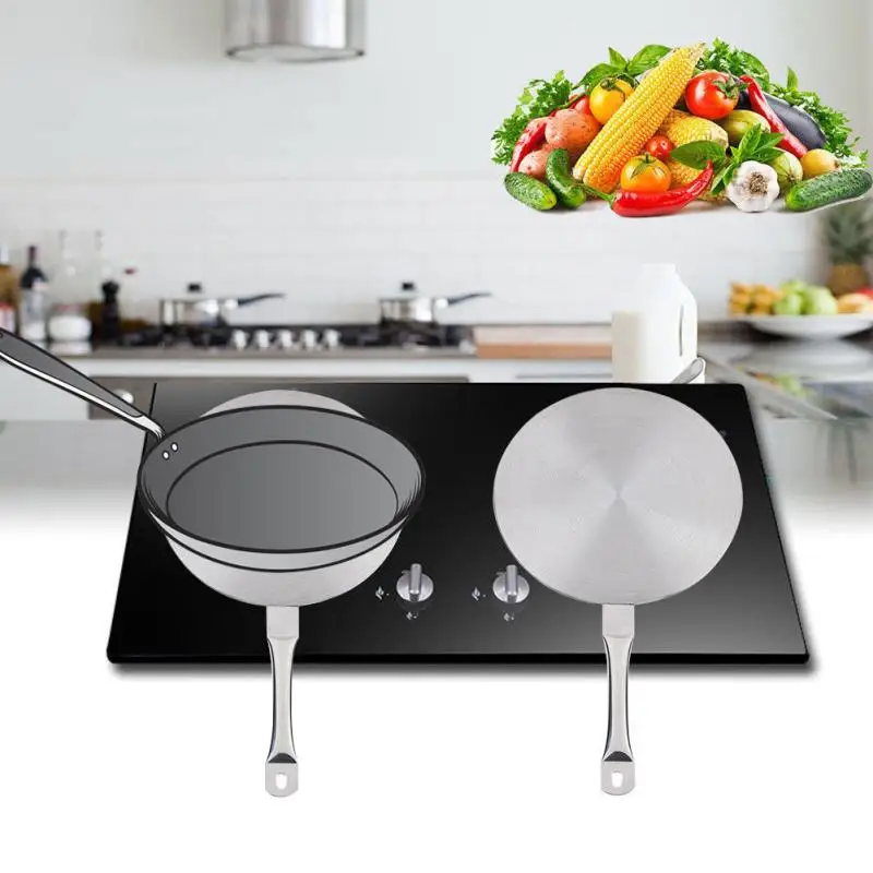 

Stainless Steel Gas/Electric/Induction Cooker Thermal Guide Plate Cooktop heat Converter Disk Cookware For Magnetic kitchen tool