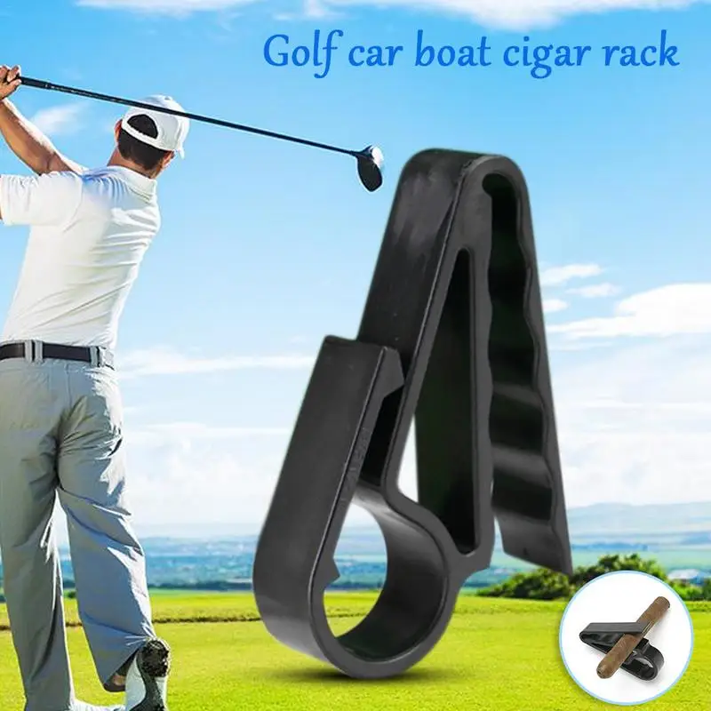 

Golf Cigar Holder Golf Handle Clip Tail Clamp Car Boat Golf Club Equipment
