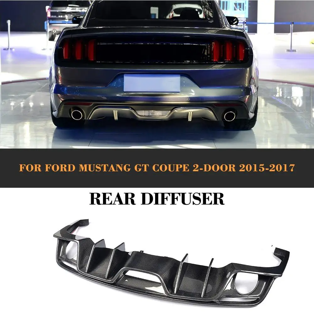 Диффузор из углеродного волокна, губа на задний бампер для Ford Mustang Coupe Convertible 2 Door Only 15-17 USA Market FRP Диффузор из углеродного волокна, губа на задний бампер для Ford Mustang Coupe Convertible 2 Door Only 15-17 USA Market FRP