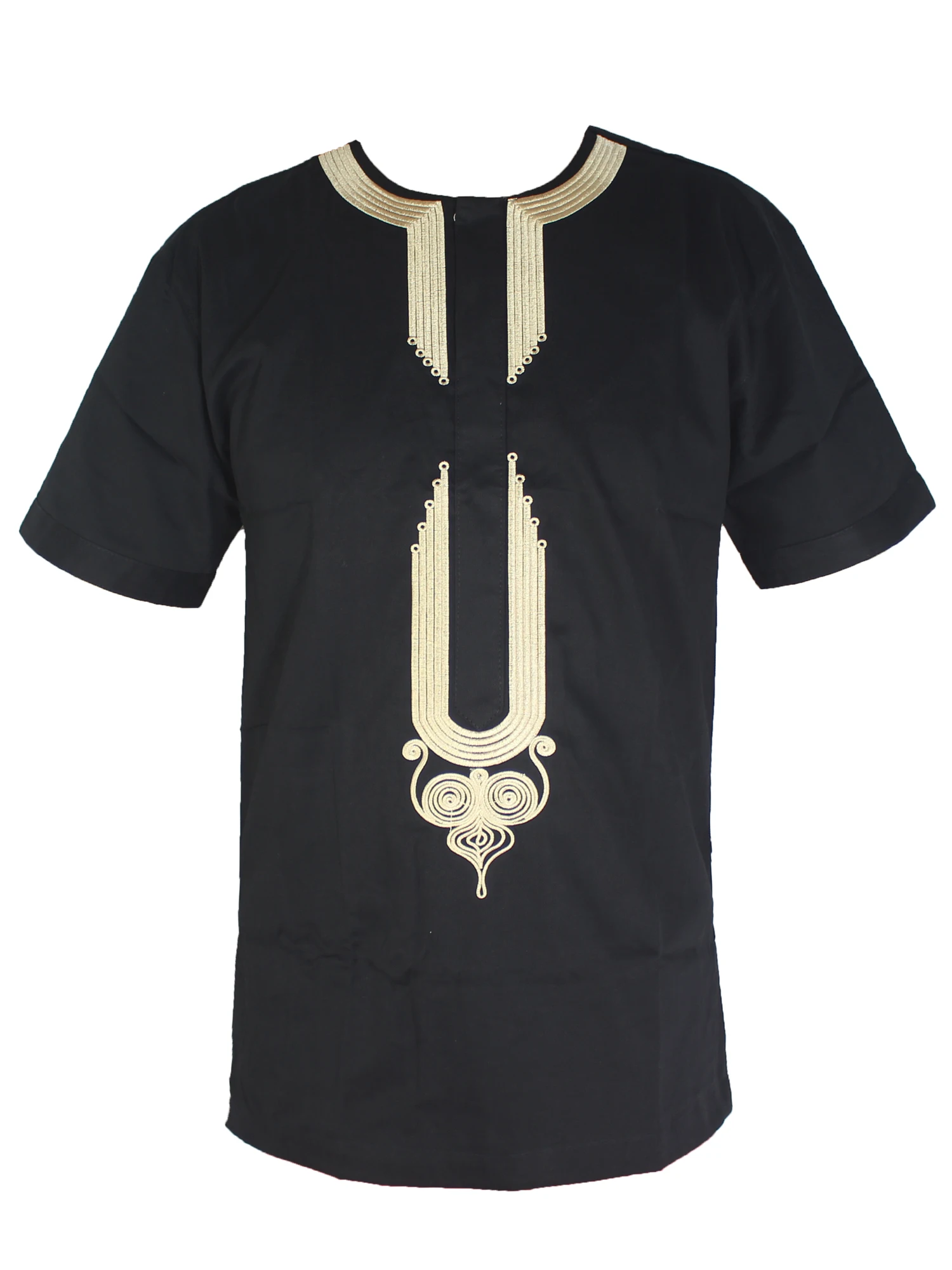 

Arabic Short Abaya Ethnic Embroidery Thobe Men`s Islamic Tops Short Kaftan Tshirt Islamic Clothing for Summer