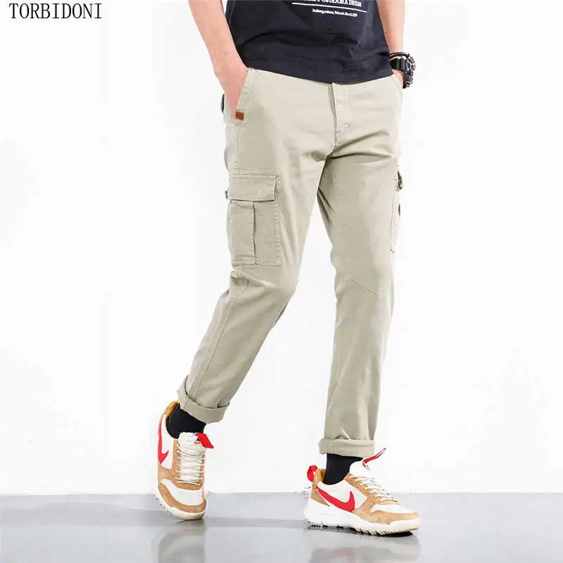 Casual Cargo Pants Mens Plus Size Pant Multi Pocket Overall Spring Men ...