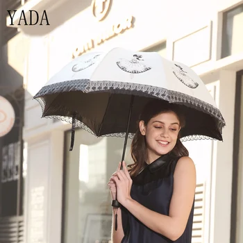 

YADA Design Dance Girl Pattern Fold Rainy Umbrella For Women Girl Anti-UV Rainproof Sun Protection Parasol Lace Umbrella YD027
