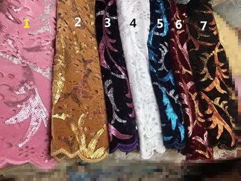 

Pretty embroidery tulle mesh lace fabric with good quality J-4224 for party dress