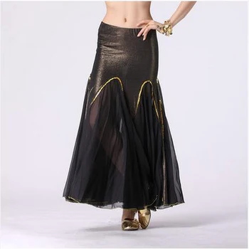 

HOT SALE! new ice silk and chiffon cotton belly dance skirt women belly dance Fishtail skirts belly dance clothes