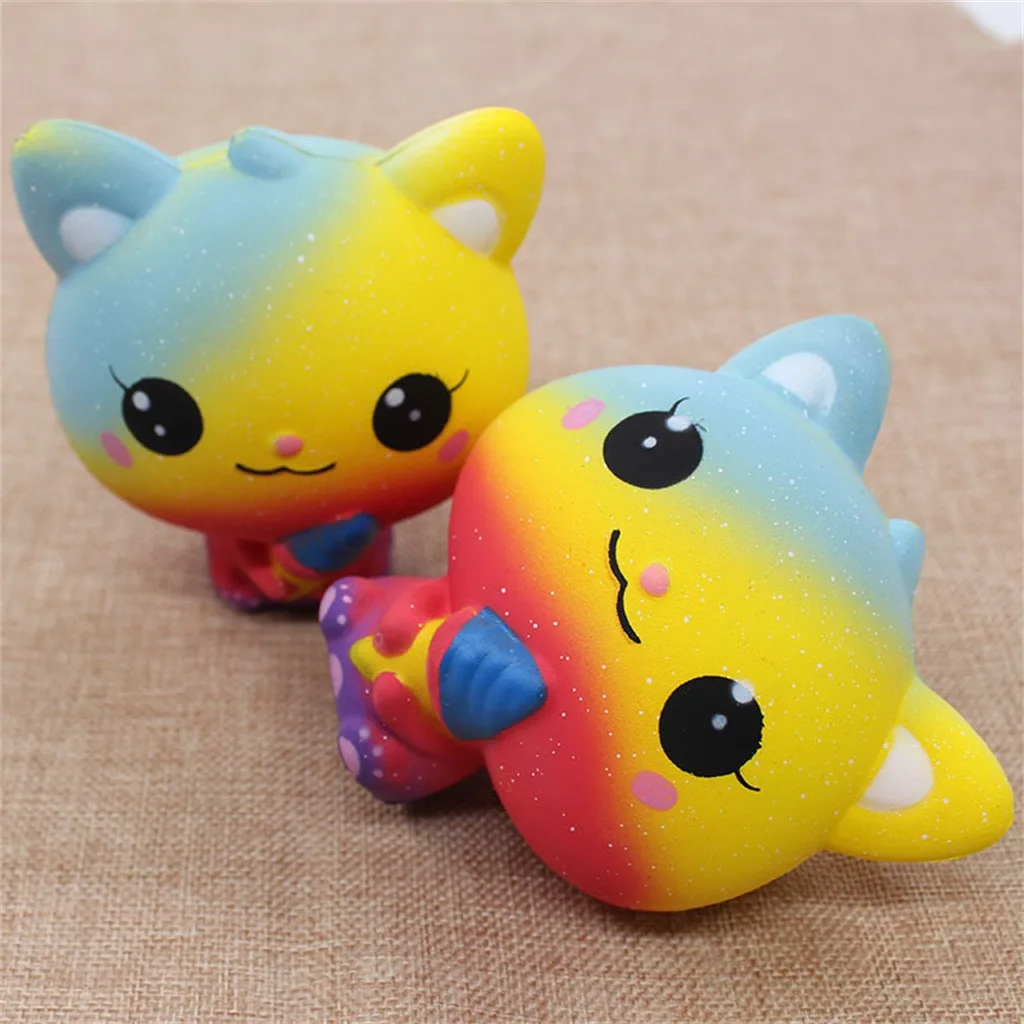 Mini Change Color Squishy Cute Cat Antistress Ball Squeeze Mochi Rising Abreact