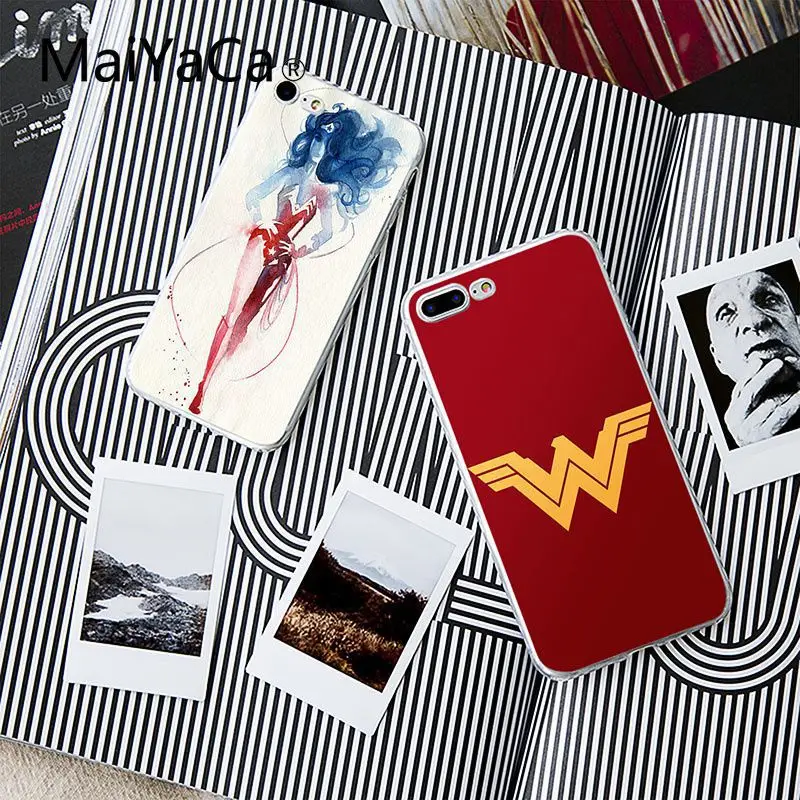 

MaiYaCa Wonder Women Pretty Coque Shell Phone Case For iphone 6 7 8 X and 7 8 6s plus and iphone XS XR 6s