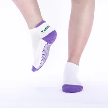 Нескользящей утолщение yoga Носки Полиэстер Спортивные Повседневные носки-тапочки теплые пластиковые носки для взрослых
