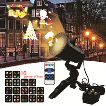 DACHAN 16 узоров IP65 светодиодный Рождественский лазерный прожектор в виде снежинки, светильник для внутреннего и наружного освещения, Рождественский диско-светильник, вечерние украшения для дома