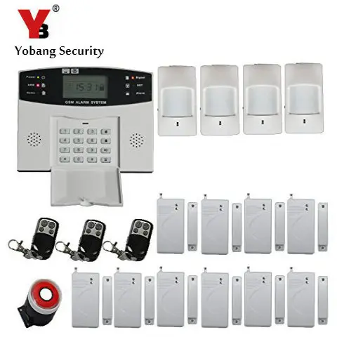 

YoBang Security Wireless GSM Home Burglar Security Alarm System Russian Spanish Ltalian 433MHZ Door Window Detector PIR Sensor.