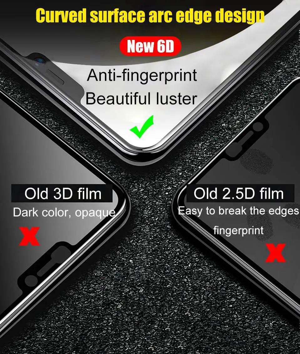 Tempered Glass For Samsung A8 Plus 2018 Full Cover 6D Glass For Samsung A6 A7 A8  A9 Star J2 J4 Core J6 Plus J7 Pro 2018 Film 5D (8)