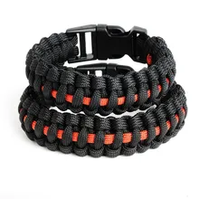 Тонкая красная линия Паракорд выживания браслет Спорт на открытом воздухе 550 Паракорд Браслет для детей и взрослых