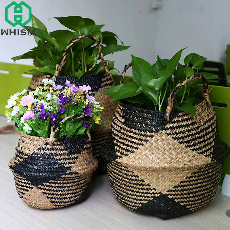 Buy WHISM Laundry Basket Handmade Rattan Storage