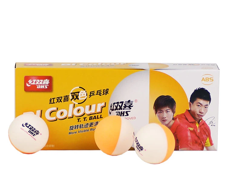 Dhs ثنائية اللون (2018) تنس الطاولة كرات (مزدوج اللون ، الصين الممتاز ، الملحومة abs 40 + كرات) البلاستيك بينغ بونغ كرات