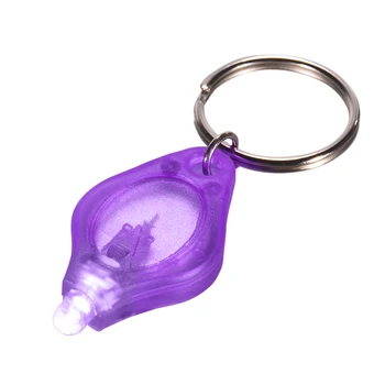 

10Pcs Mini Portable UV LED Light Flashlight Keychain Ultra Bright Key Ring Light Torch Currency Passports Detector