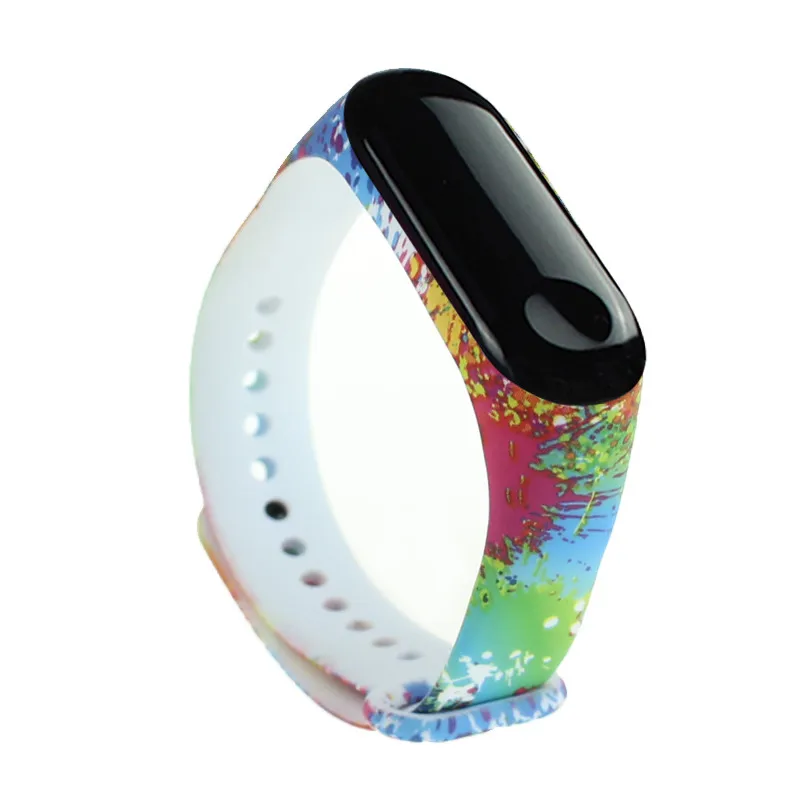 Умные аксессуары mi band 3 Замена ремешка для Xiaomi mi Band 4 спортивный силиконовый браслет с различными цветами - Цвет: 20