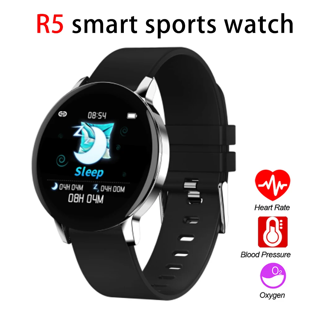 

R5 Smart Watch Sports Bracelet Medical Level Monitoring Blood Oxygen Heart Rate Variability Multi-Function Sports Meter Step