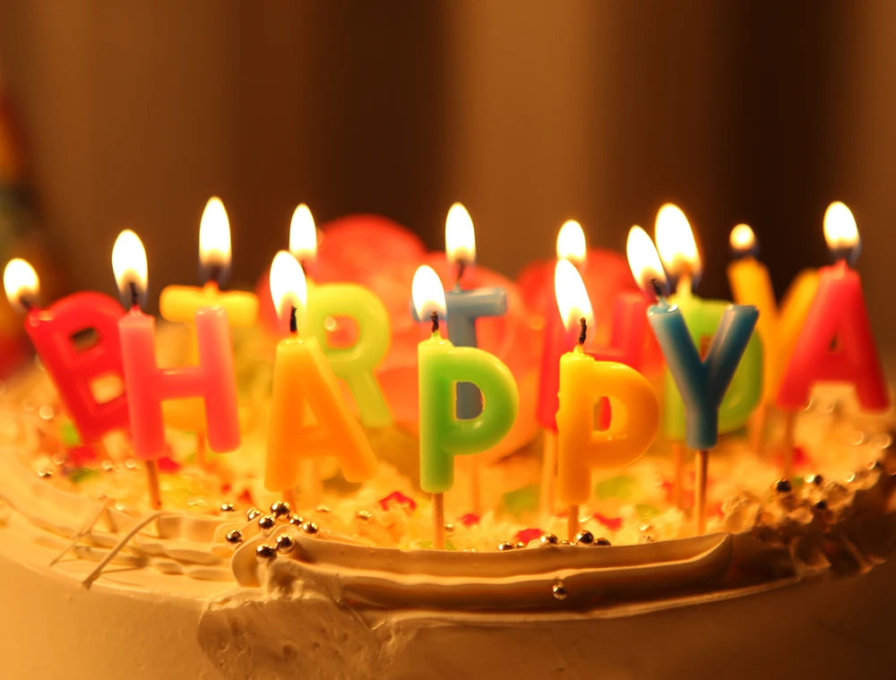 Multi color "happy birthday"letter candle cake letter candle wax letter