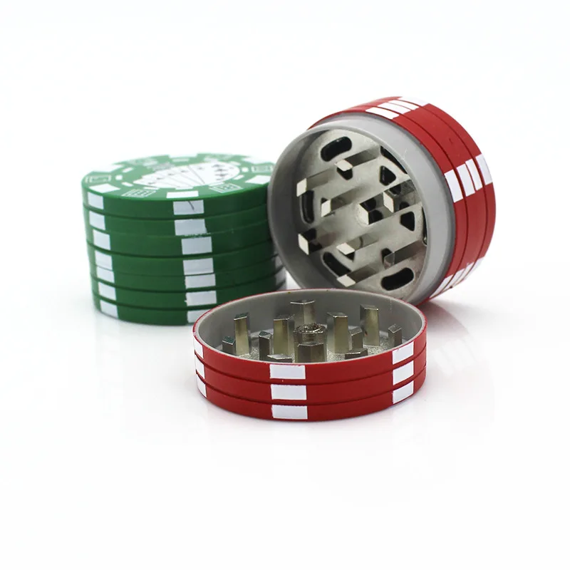 

3 Layers Poker Chip Style Herb Herbal Tobacco Grinder Weed Grinders Smoking Pipe Accessories smoke cutter
