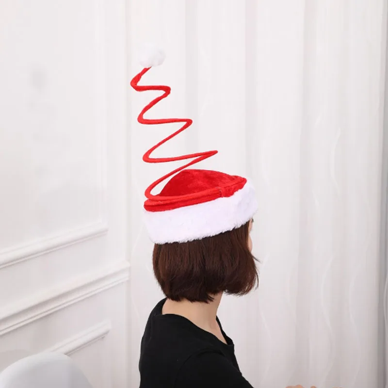 Рождественские принадлежности красная весенняя шапка Рождественская шляпа с белым шариком милые подарки украшения для взрослых