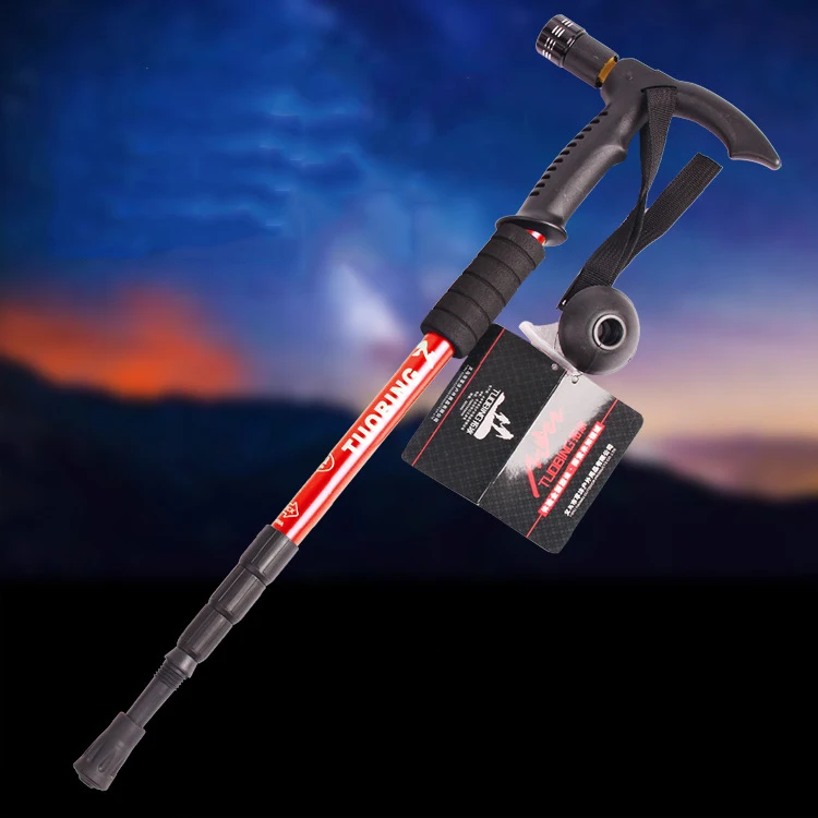 

TUOBING Hot seller with light t-handle alum aluminum alloy four 6061 cane factory direct sales