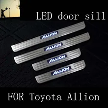 ДЛЯ Toyota Allion T260 2007 2008 2009 2010 2011 2012 2013 2014 2015 2016 из нержавеющей стали накладка ПРИВЕЛО накладки на пороги Автомобиля укладки