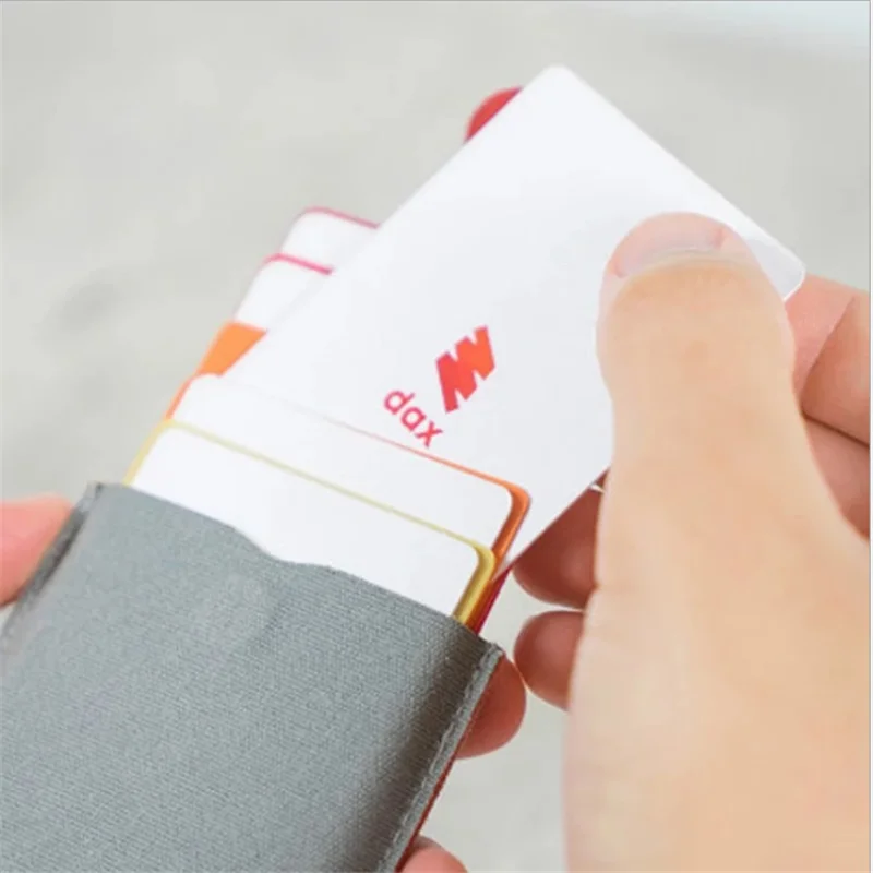 

Colorful Gradient Cards Holders Smart Card Men Wallets Money Bags Portable Cards Money Women Short Purses Credit ID Card Holder