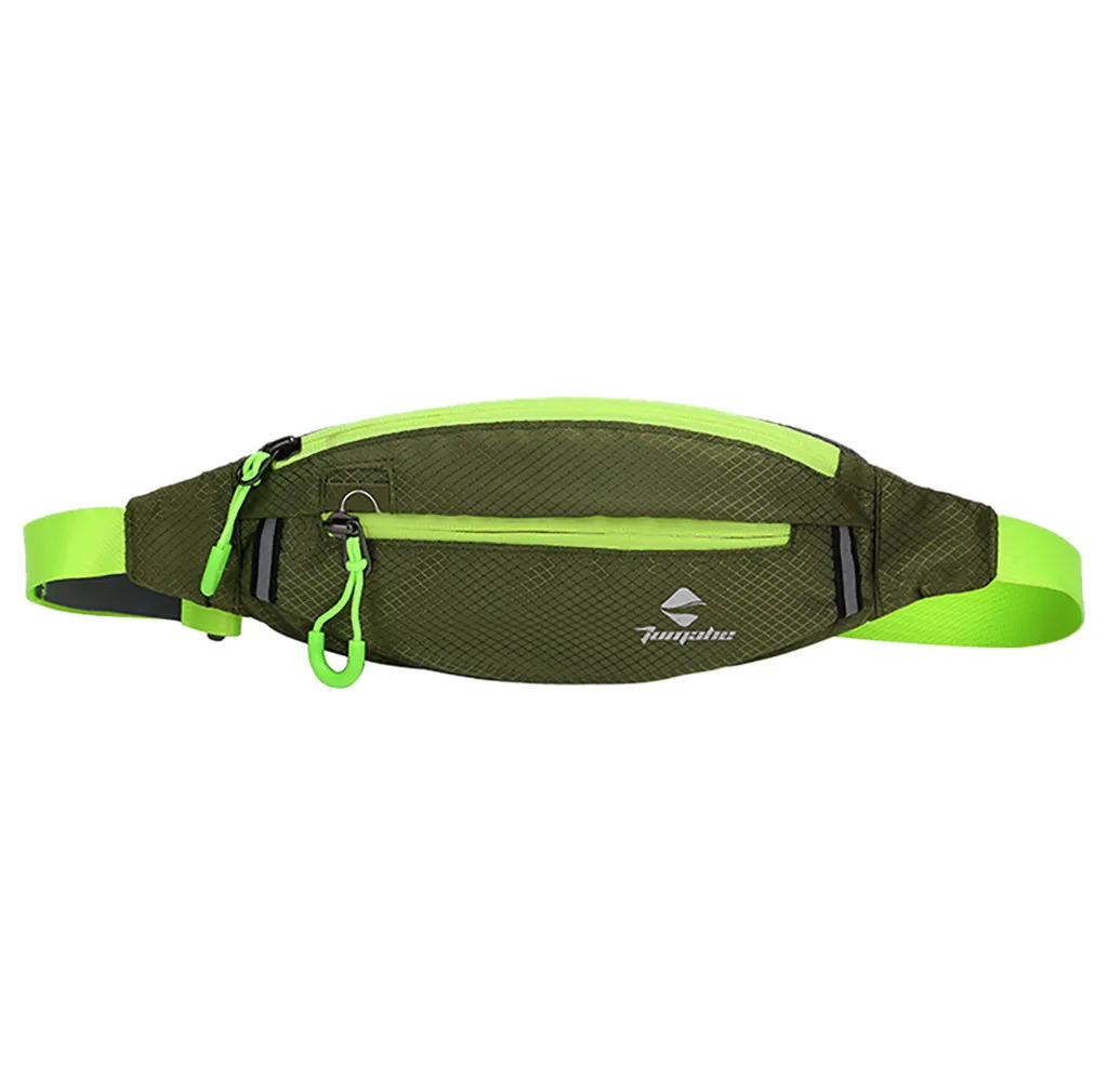 Мужские и женские водонепроницаемые спортивные сумочки для улицы, с карманами для бега, поясная сумка, нагрудный ремень, сумка для мальчиков и девочек, лидер продаж# R5 - Цвет: Армейский зеленый