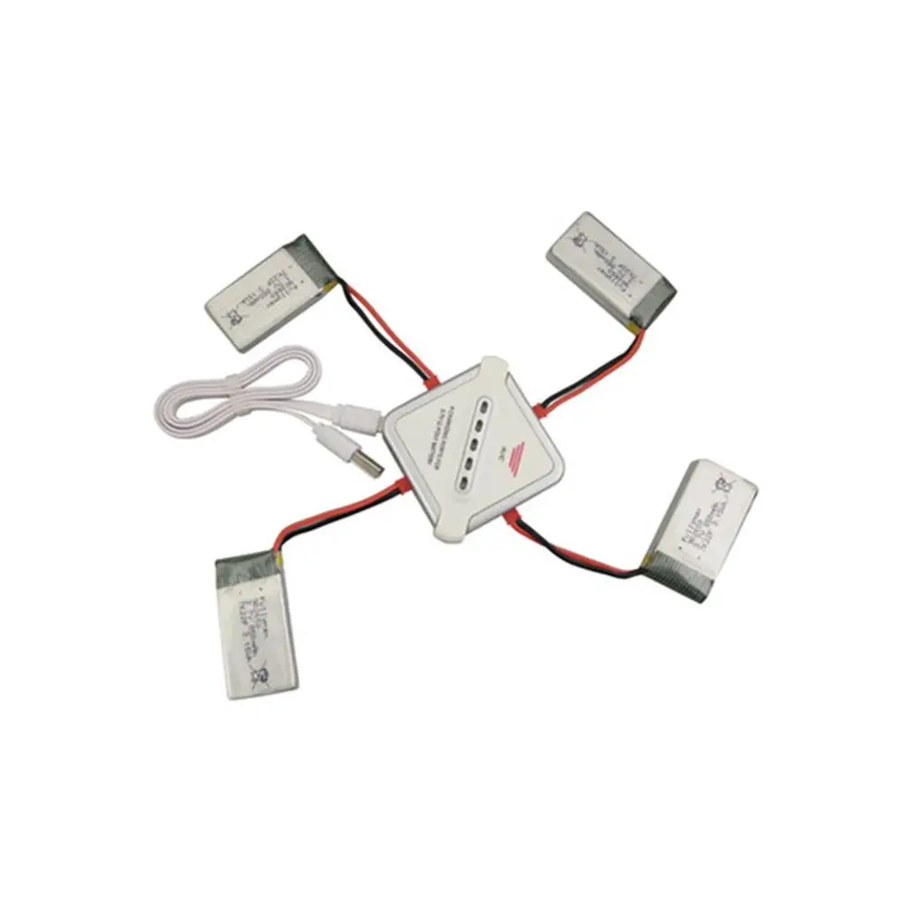 

RCtown 4PCS 3.7V 850mah Lithium Battery + 1PCS Charger for SYMA X56 X56W X54HW X54HC Quadcopter battery Spare Parts D30